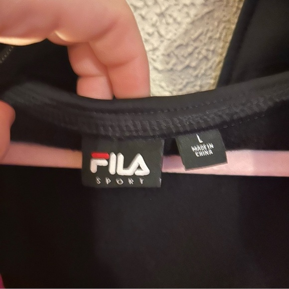Fila Sport Girl's Full Zip Hooded Jacket Pink/Black Athletic Sports Workout - Picture 5 of 10